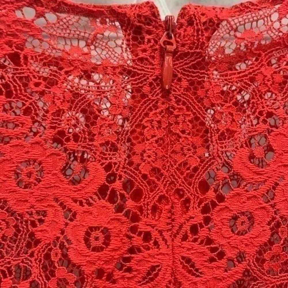 BCBGmaxAzria Daniella Red Lace Mini Dress Women’s… - image 3