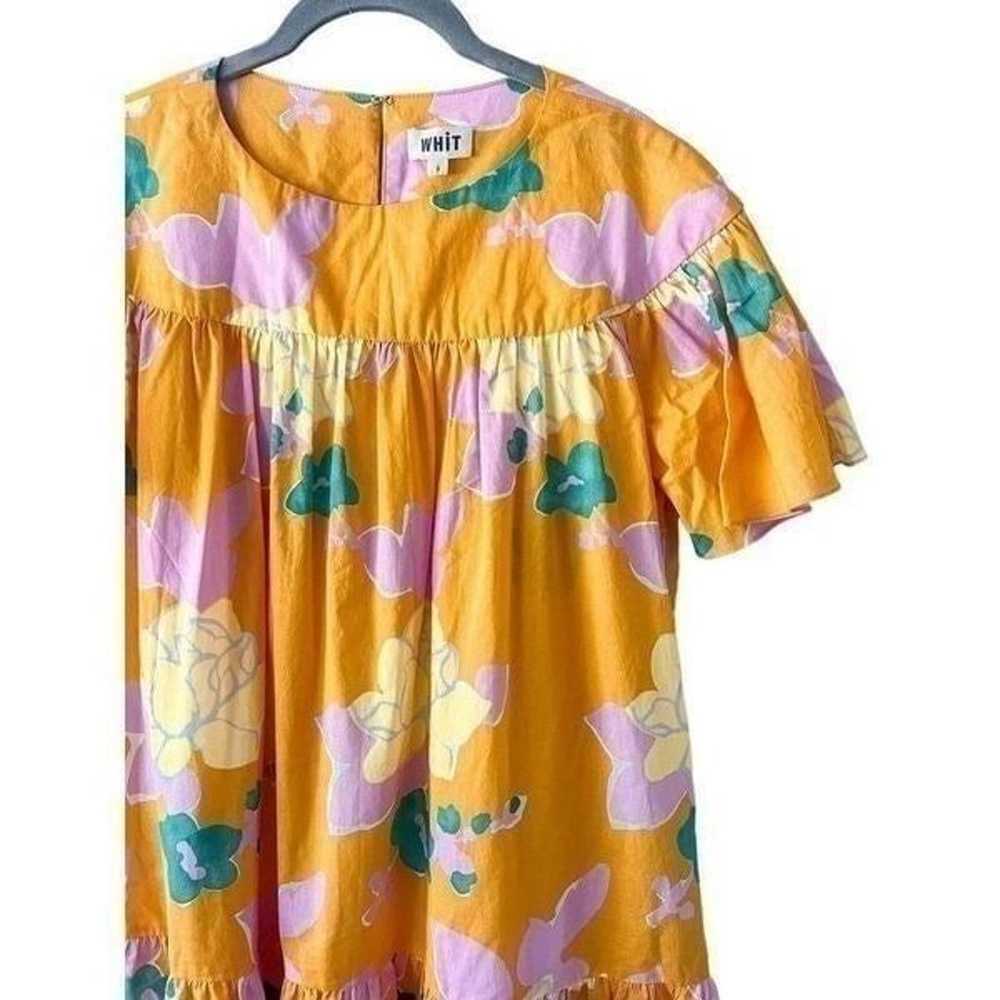 Whit Carly Dress, Short Sleeve Orange Floral Cott… - image 7