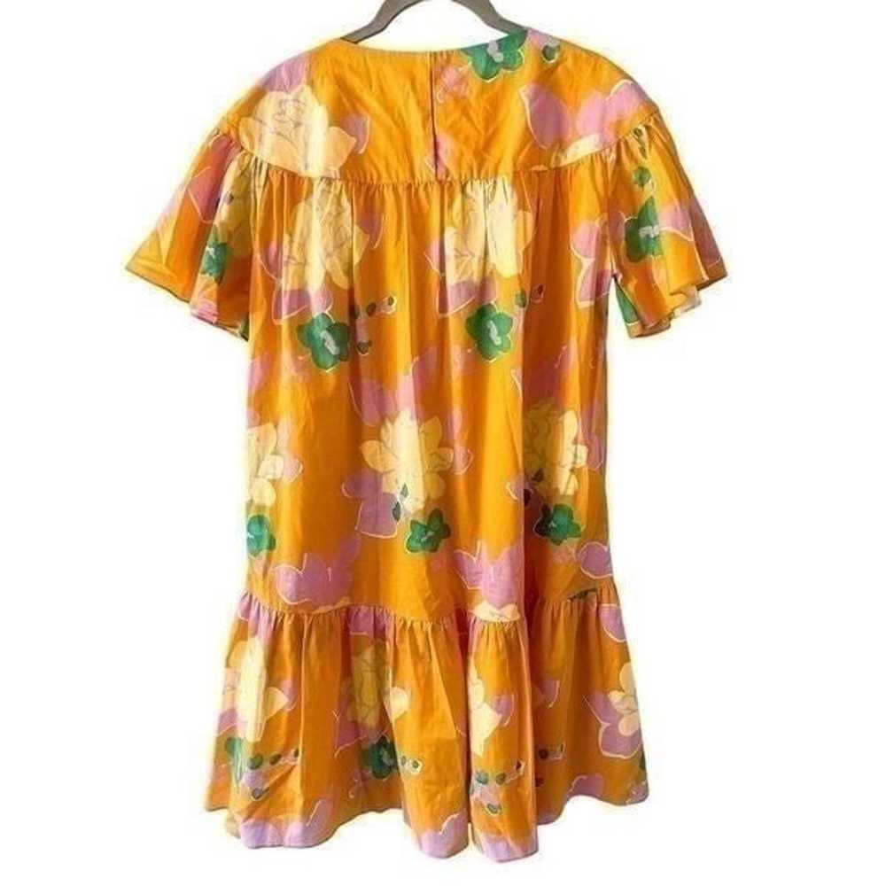 Whit Carly Dress, Short Sleeve Orange Floral Cott… - image 9