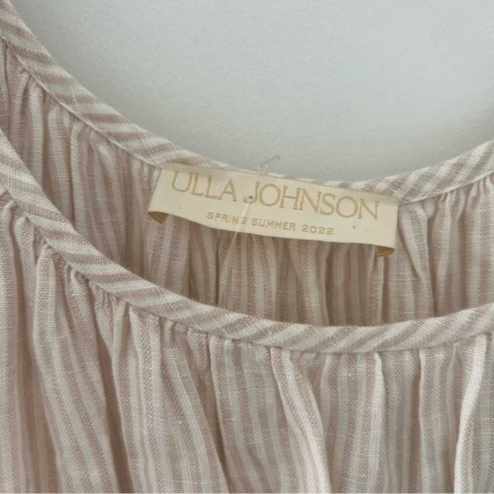 Ulla Johnson Rissa Dress Natural Linen Stripe Ruf… - image 5