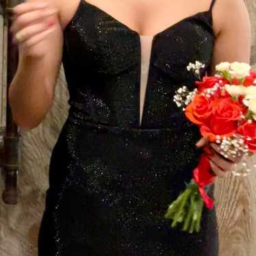 Black Size 4 Sparkly Prom Dress