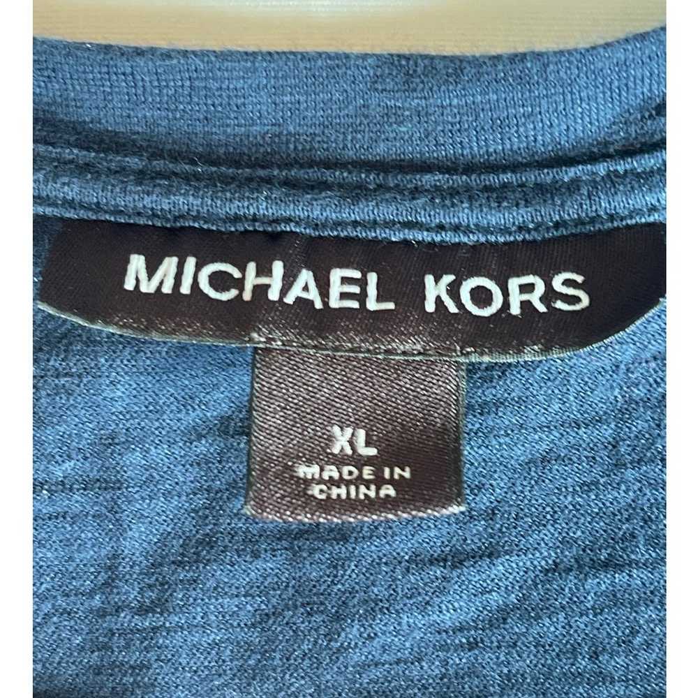 Michael Kors Blue Navy T-shirt Men Sz XL pre owned - image 4