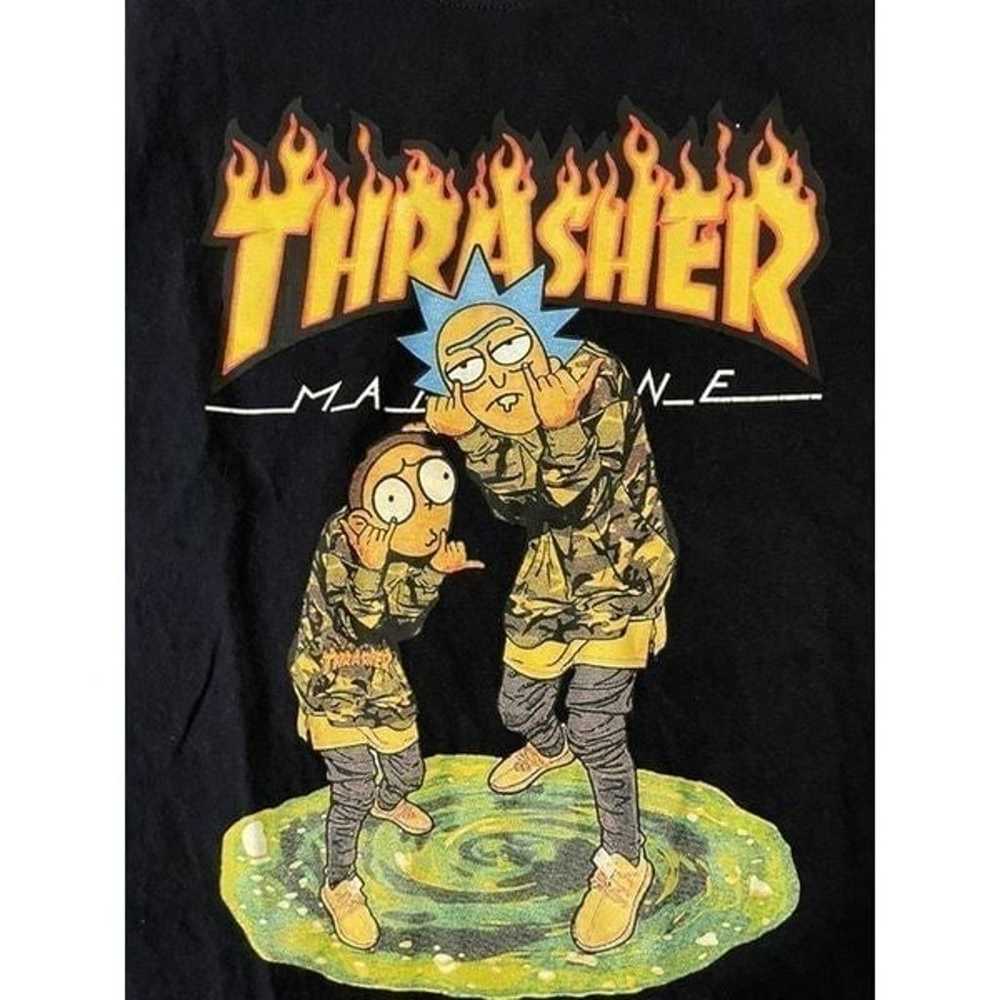 Thrasher x Rick And Morty Tee Shirt Size Large - image 2