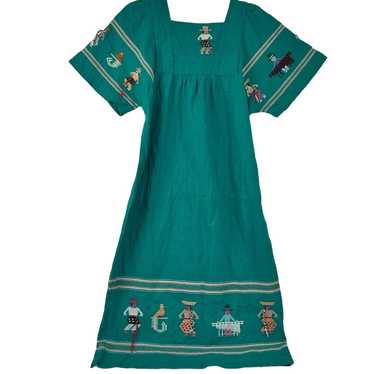 Vintage Vintage Sonya's Guatemala Dress Cotton Ha… - image 1