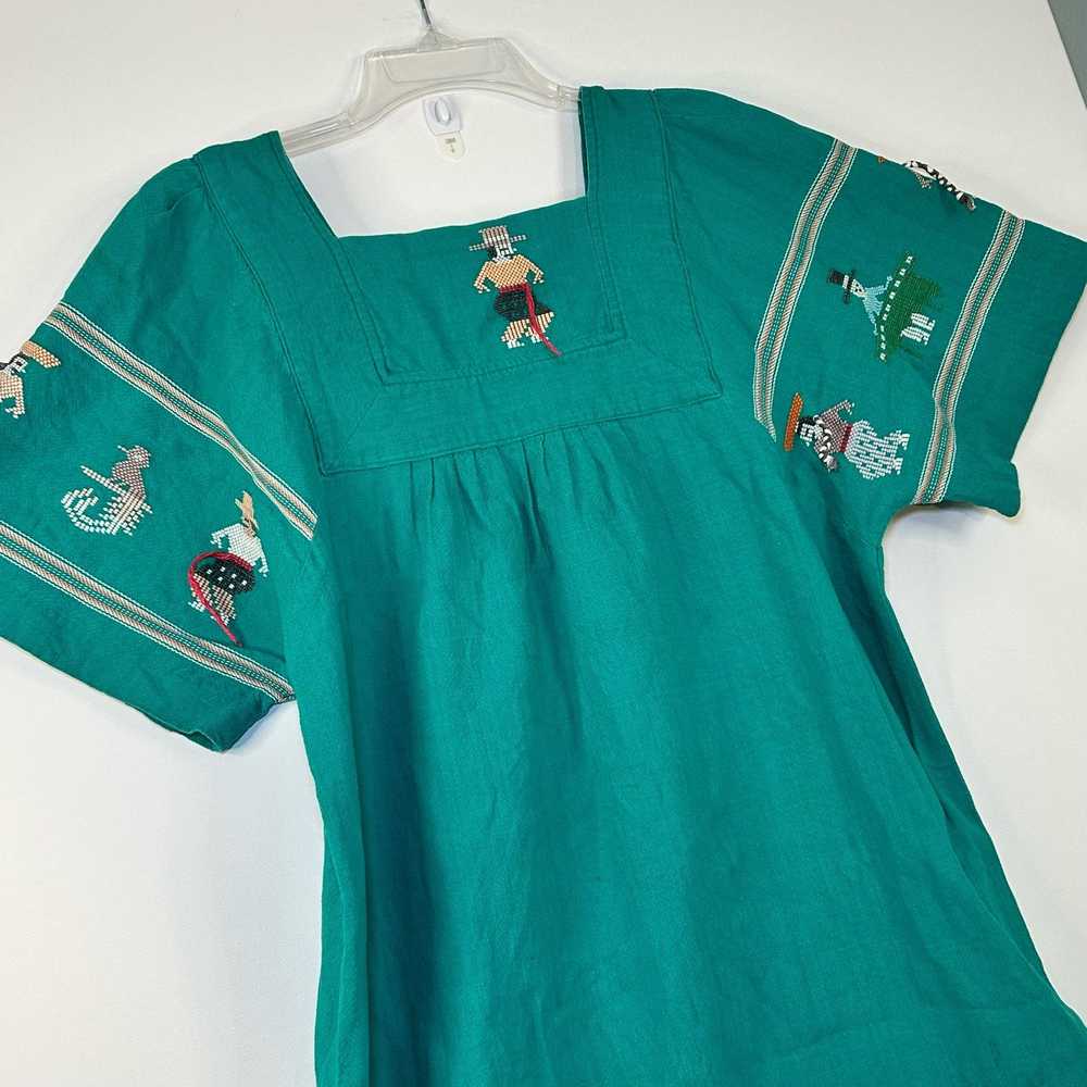 Vintage Vintage Sonya's Guatemala Dress Cotton Ha… - image 3