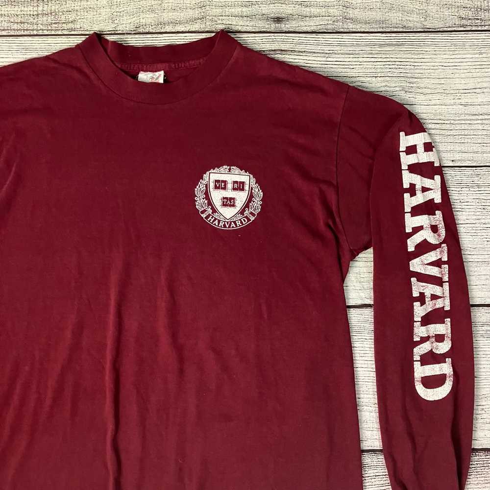 Vintage 1990s Harvard University Long Sleeve Coll… - image 2