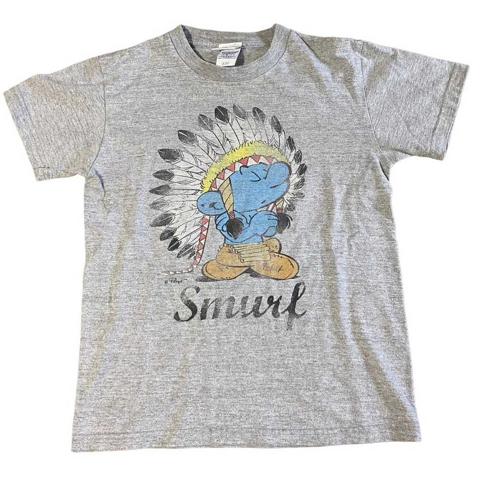 Smurfs Native American headdress style t shirt - image 1