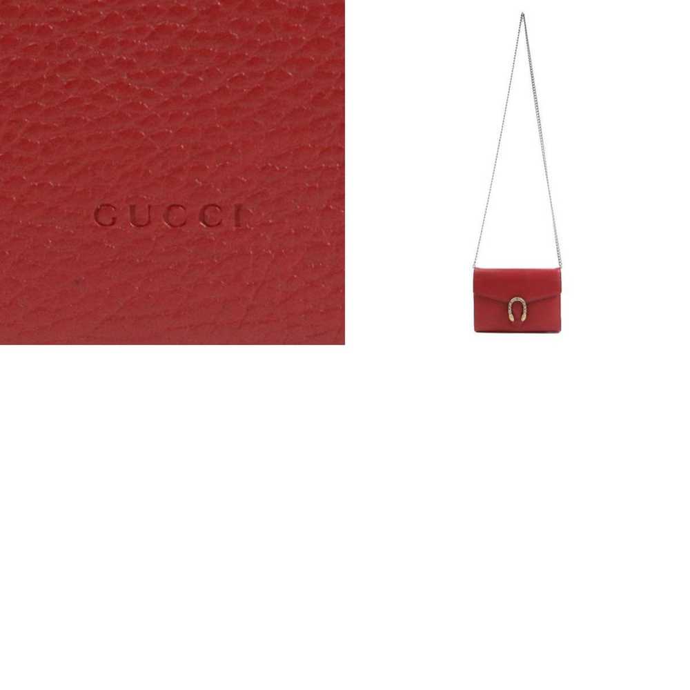 Gucci GUCCI Wallet Chain Dionysos Leather Dark Re… - image 5