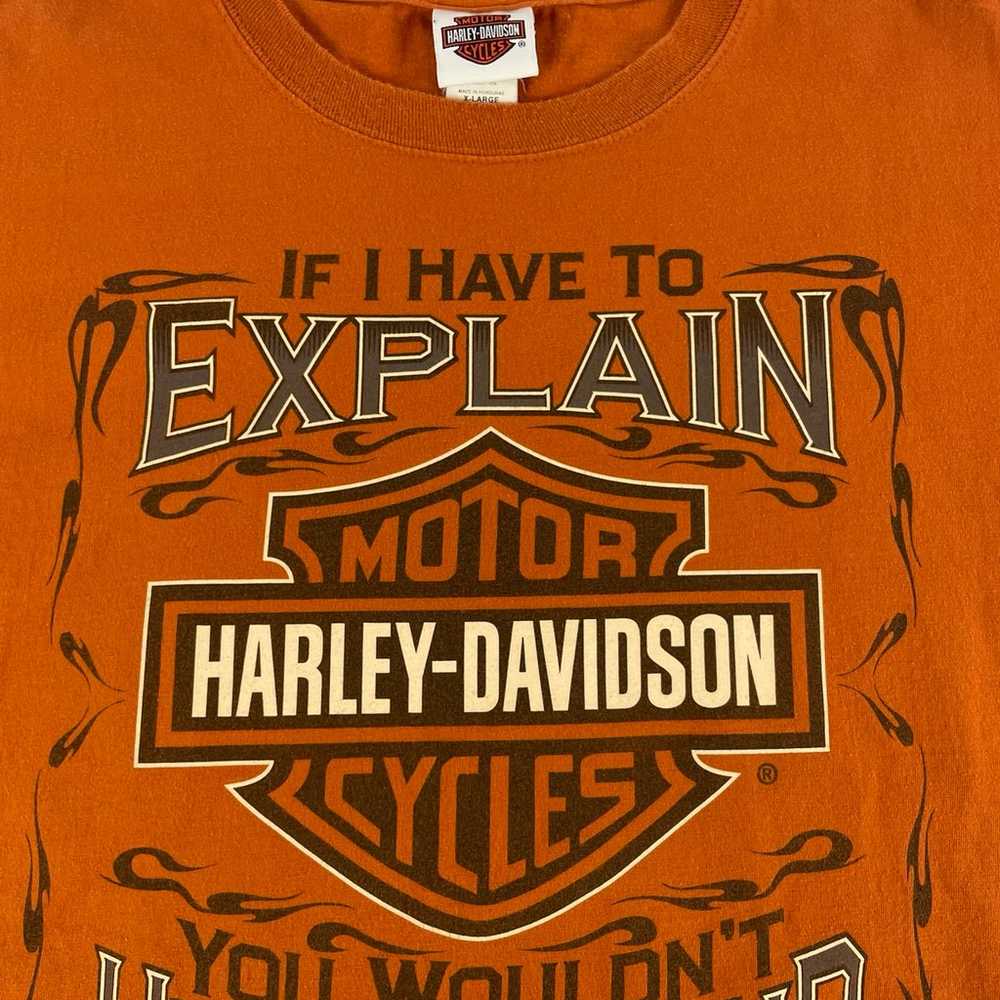 Harley-Davidson Size XL Orange T-Shirt Tucson Ari… - image 1