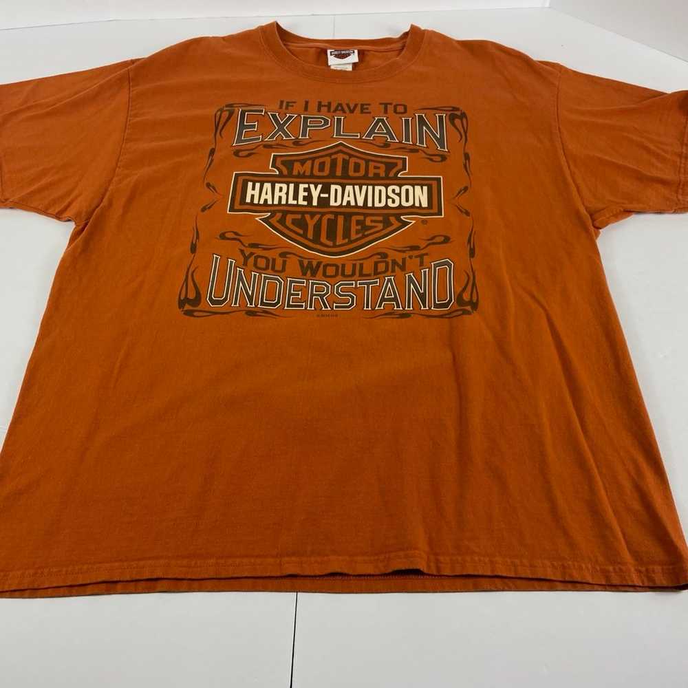 Harley-Davidson Size XL Orange T-Shirt Tucson Ari… - image 2
