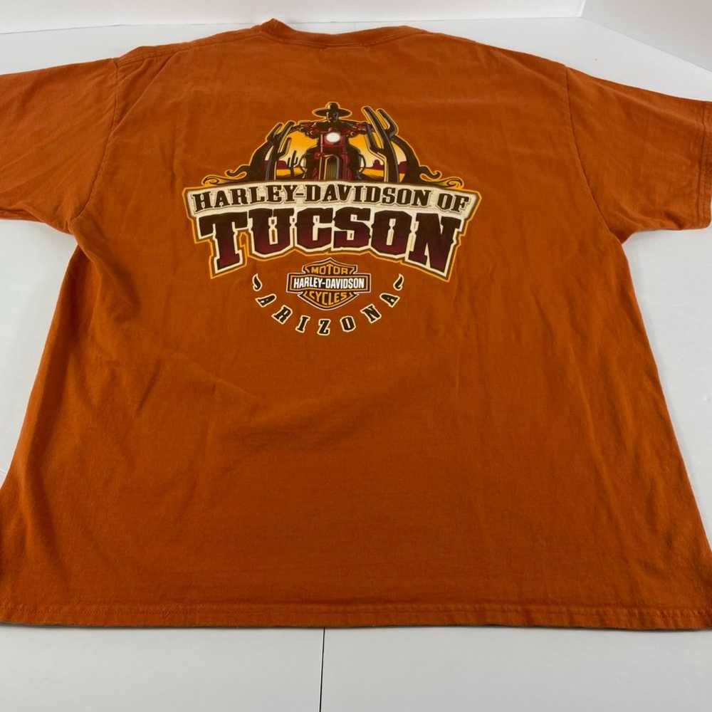 Harley-Davidson Size XL Orange T-Shirt Tucson Ari… - image 9