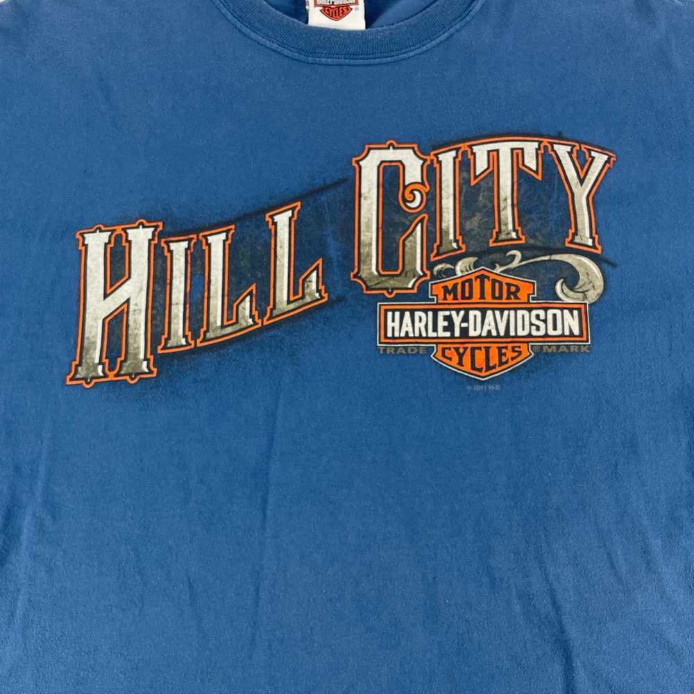 Harley-Davidson Size XL Blue T-Shirt Hill City So… - image 1