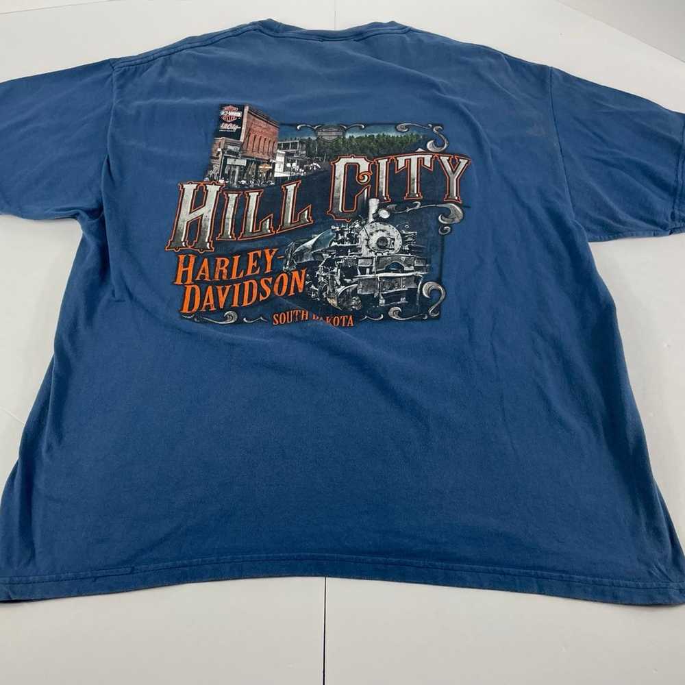 Harley-Davidson Size XL Blue T-Shirt Hill City So… - image 5