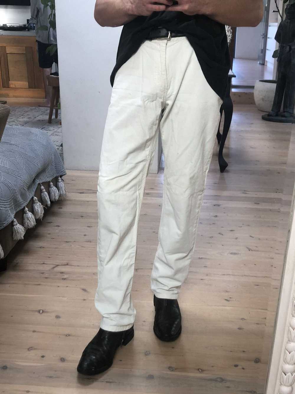 Helmut Lang Helmut Lang white corduroy pants - image 11