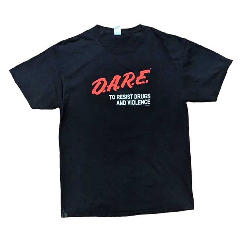 Vintage D.A.R.E Dare Resist Drugs T Shirt Mens L … - image 1