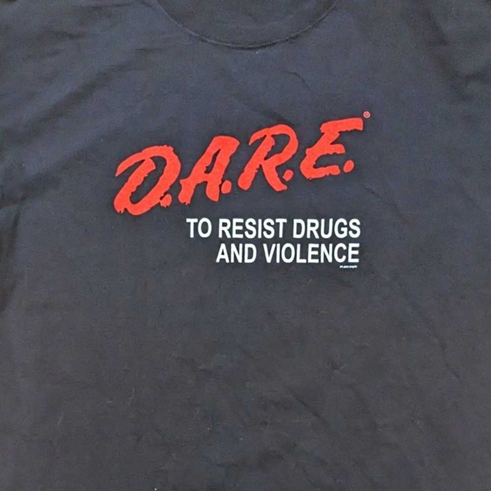 Vintage D.A.R.E Dare Resist Drugs T Shirt Mens L … - image 2