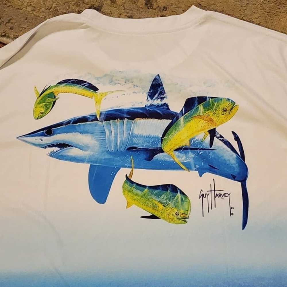 Guy Harvey Mako Shark Longsleeve shirt size XL - image 4