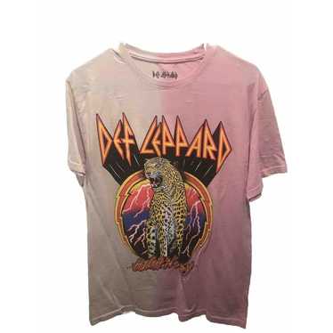 80s 90s Def Leppard T Shirt Pink Ombre High N Dry… - image 1