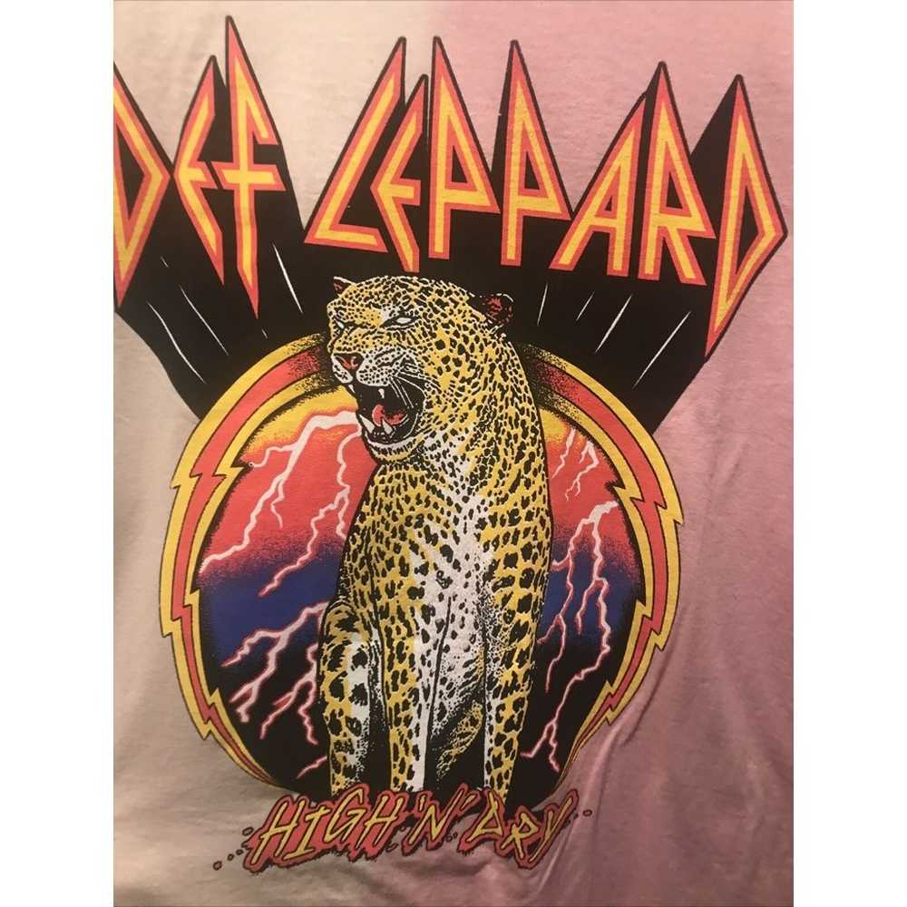 80s 90s Def Leppard T Shirt Pink Ombre High N Dry… - image 3