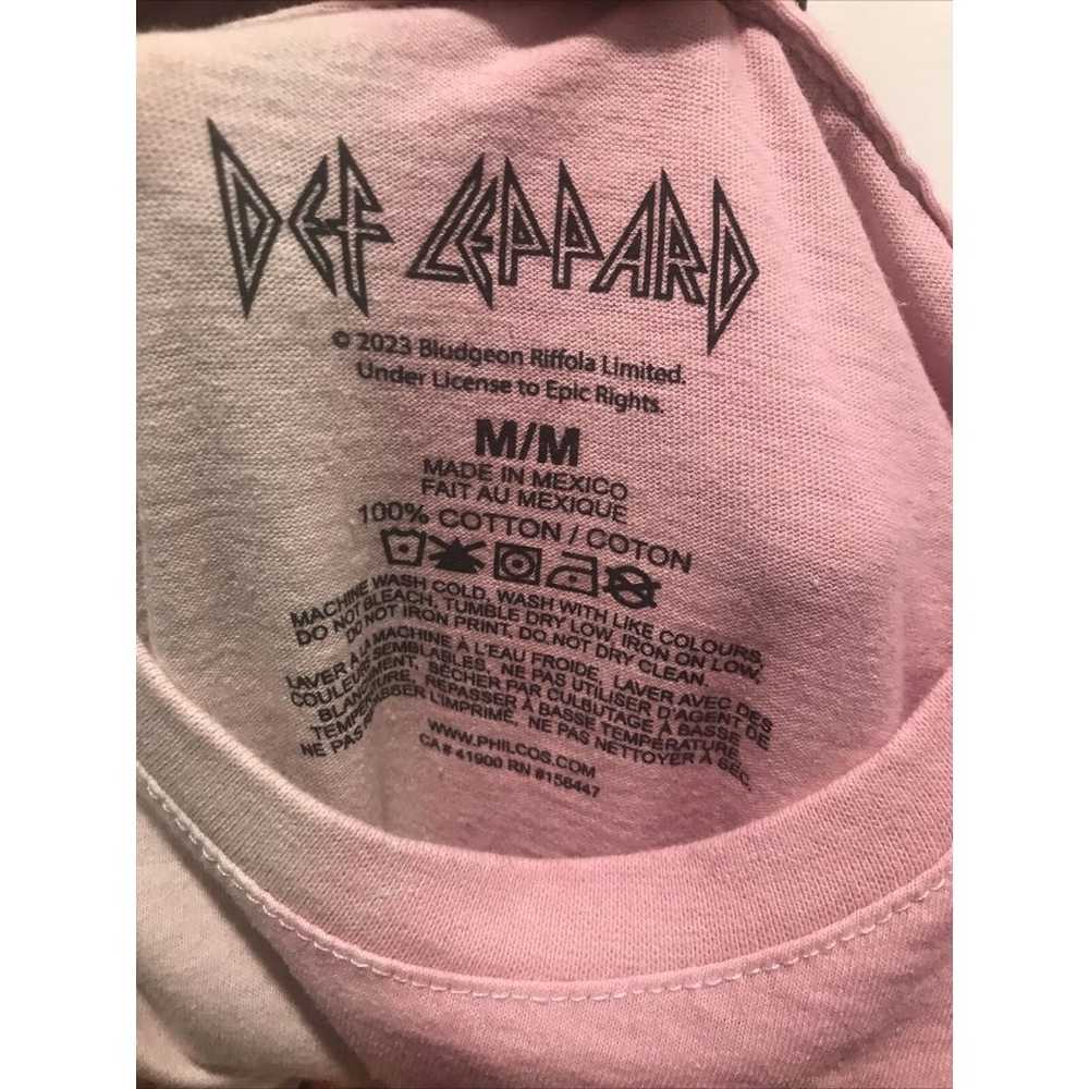 80s 90s Def Leppard T Shirt Pink Ombre High N Dry… - image 4