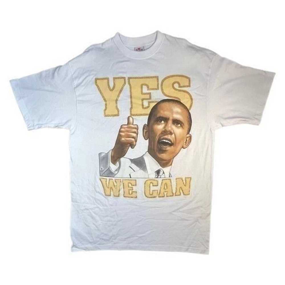 Y2K Obama Yes We Can Election Tee - image 1