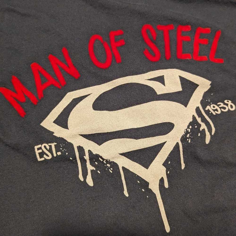 Superman Man of Steel T-shirt (Size M, Grey) - image 2