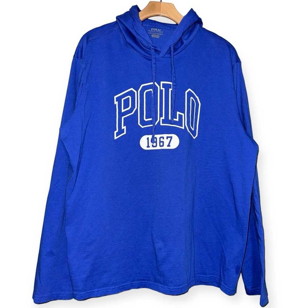 Polo Ralph Lauren Men’s XL Blue White Logo Hooded… - image 2