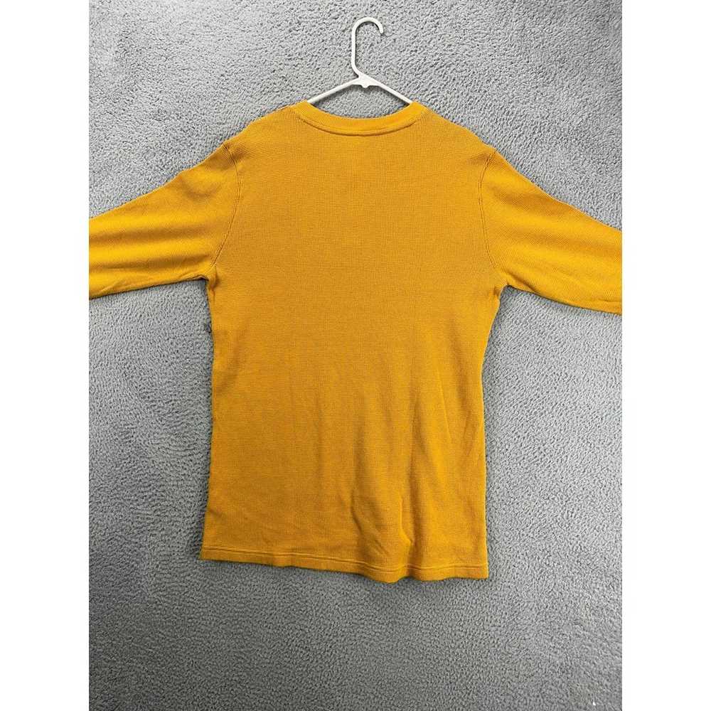 L.L. Bean Shirt Adult Medium Yellow Henley Long S… - image 3