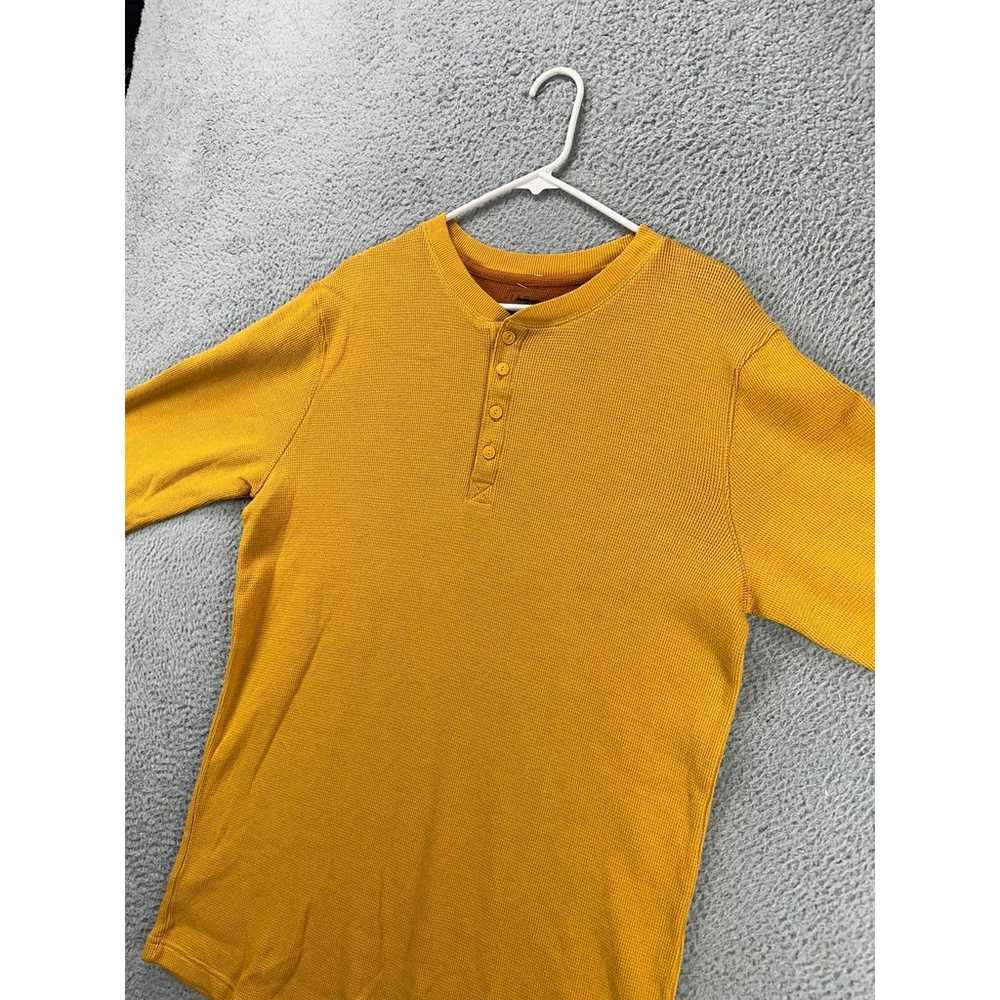 L.L. Bean Shirt Adult Medium Yellow Henley Long S… - image 7