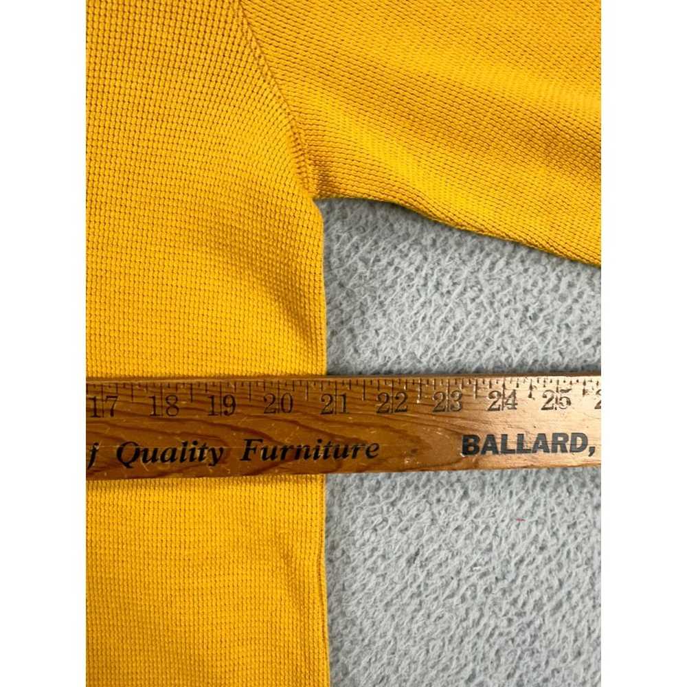L.L. Bean Shirt Adult Medium Yellow Henley Long S… - image 8
