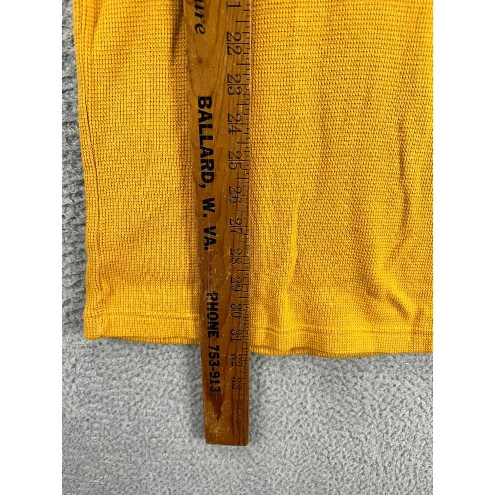 L.L. Bean Shirt Adult Medium Yellow Henley Long S… - image 9