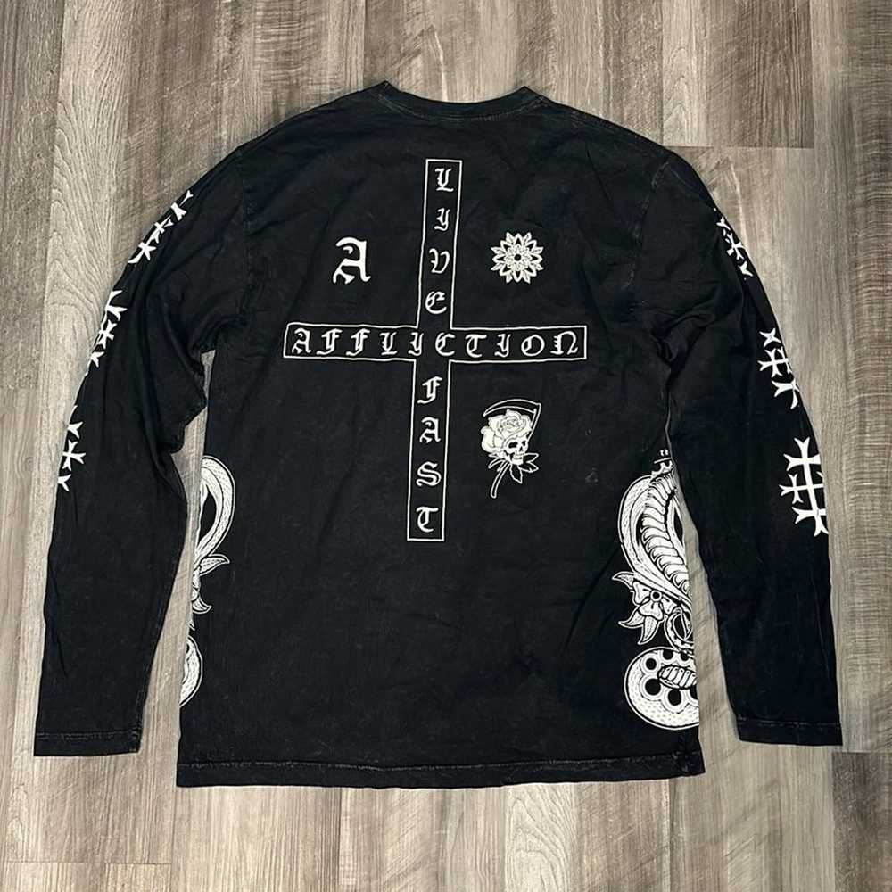 Affliction Be Your Master Snake Long Sleeve Tee (… - image 3