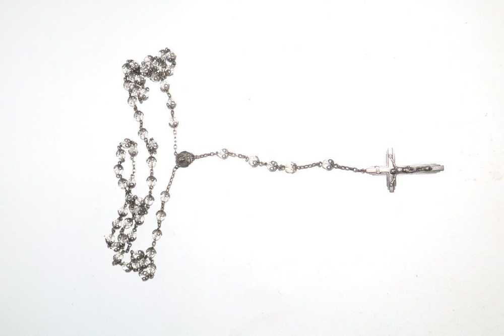 Vintage 1947 Sterling Silver Rosary Crucifix Neck… - image 7