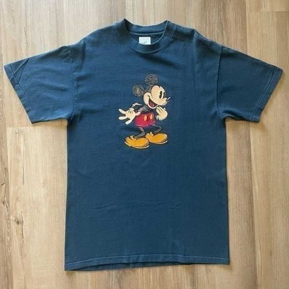 Vintage Disney Mickey Mouse T-Shirt Single Stitch… - image 1