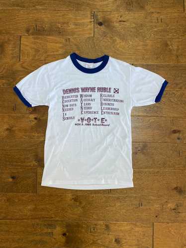 Vintage - 80s Ringer Tee - image 1