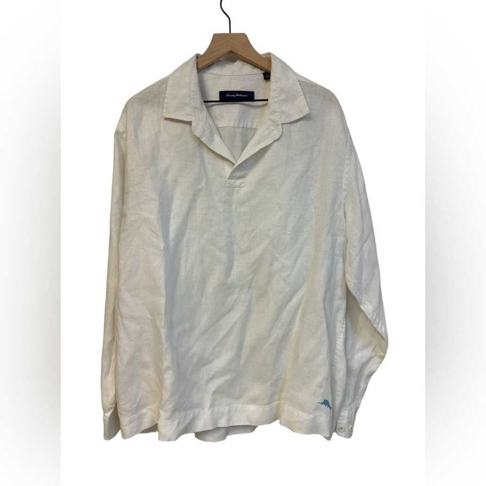 Tommy Bahama Shirt Mens XL Linen Long Sleeve Whit… - image 1