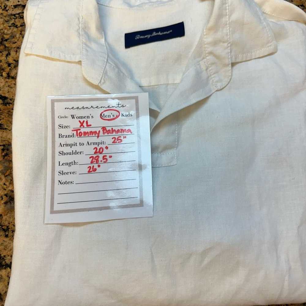 Tommy Bahama Shirt Mens XL Linen Long Sleeve Whit… - image 6