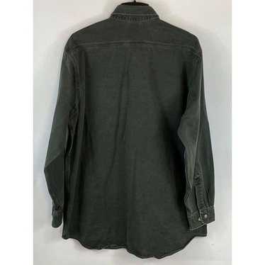 Vintage Carhartt Button Up Shirt Jacket Black Men… - image 1
