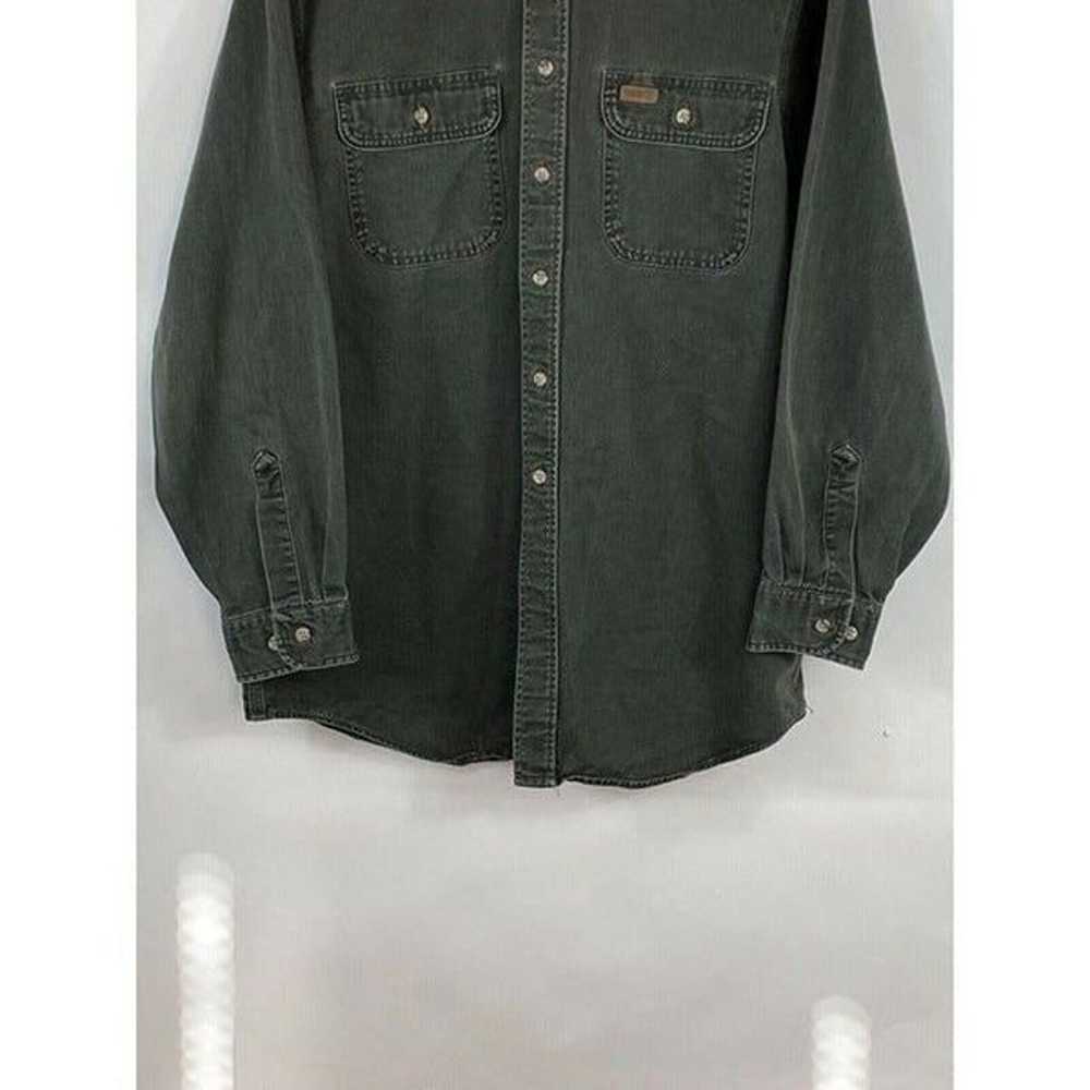 Vintage Carhartt Button Up Shirt Jacket Black Men… - image 4