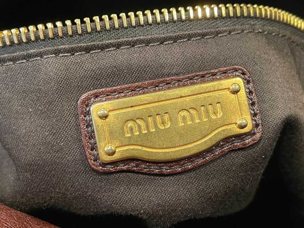 Miu Miu Vitello Lux Bow Top Handle Bag - image 6