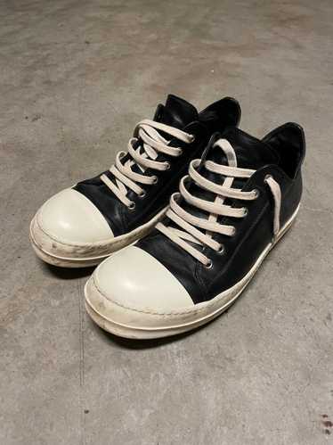 Rick Owens Leather Low Top Sneakers