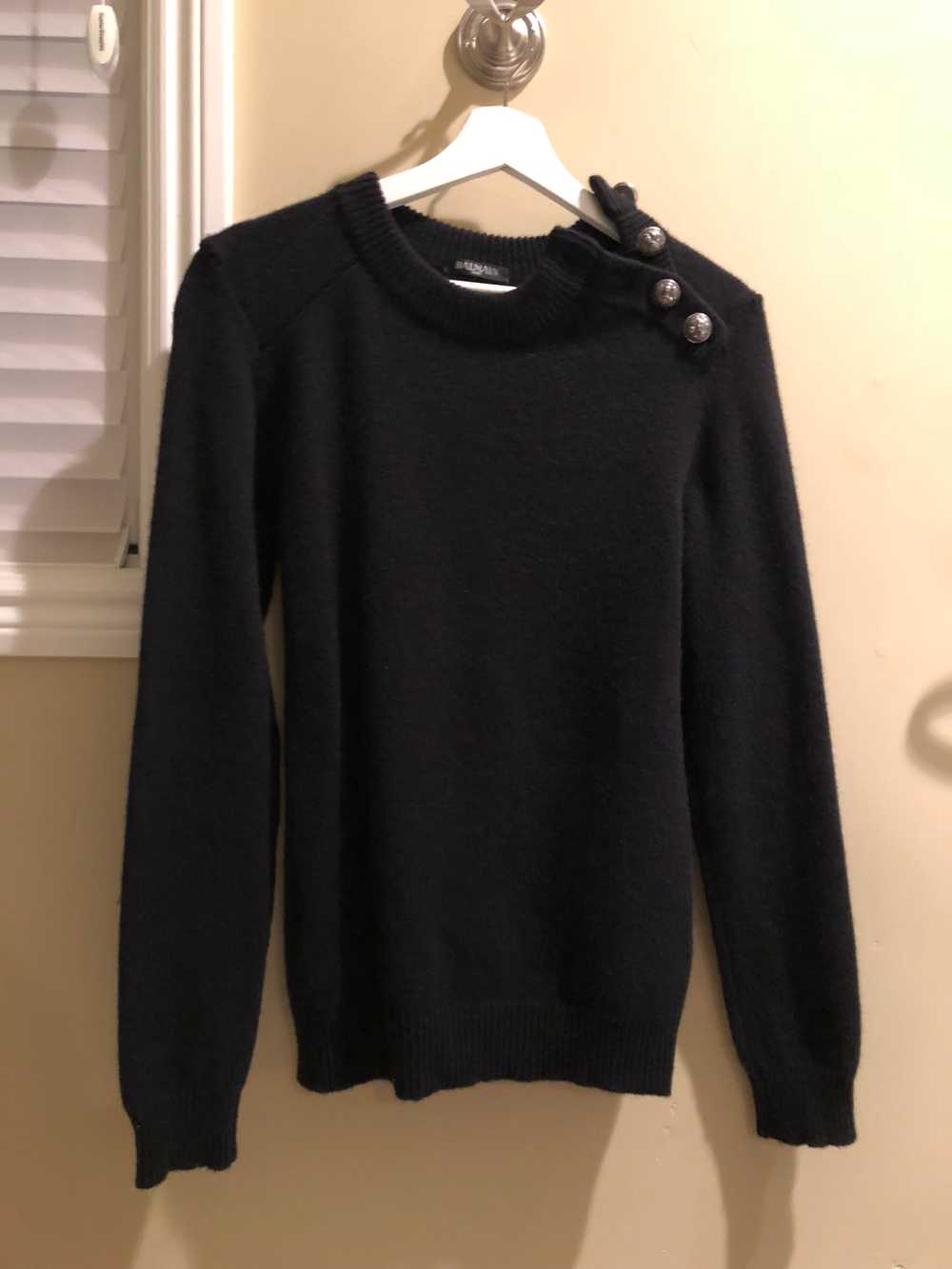 Balmain Black Cashmere Sweater - image 1