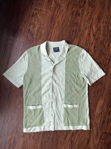 Abercrombie & Fitch Multi green button up polo