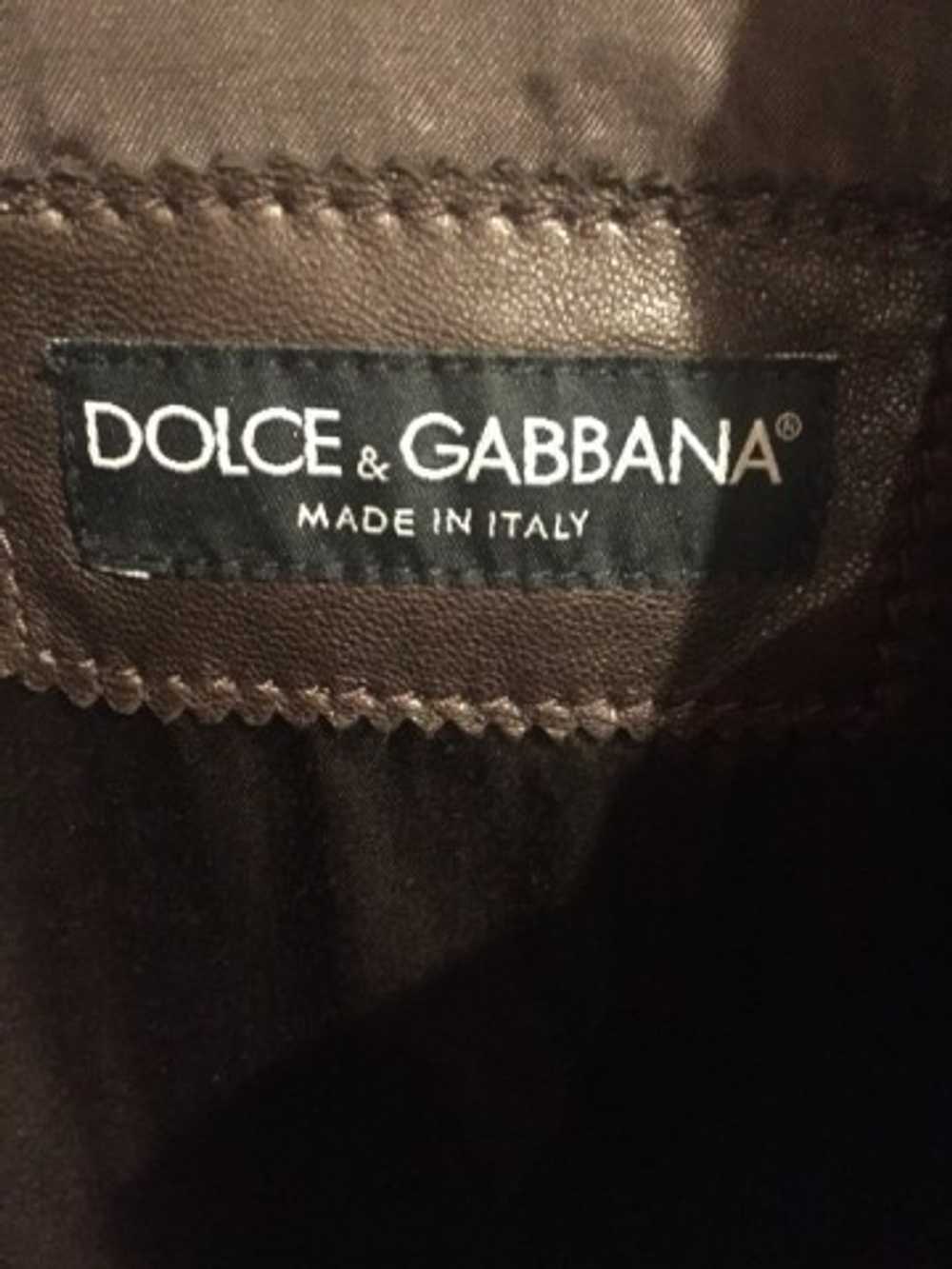 Dolce & Gabbana Chocolate Leather Jacket - image 3