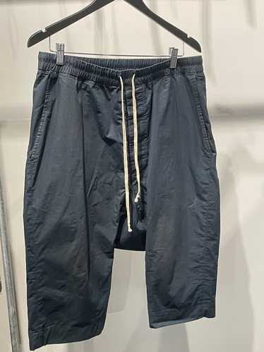 Rick Owens Rick Owens Drop Crotch Navy Blue Shorts - image 1