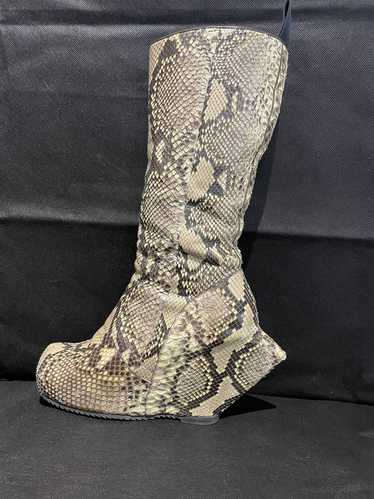 Rick Owens Rick Owens RARE Mens Python Wedge Boots - image 1