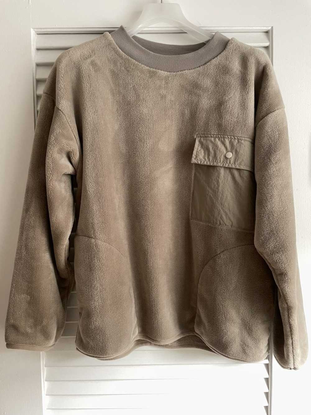 Muji - MUJI LABO Grey / Brown Fleece Sweater Unis… - image 1