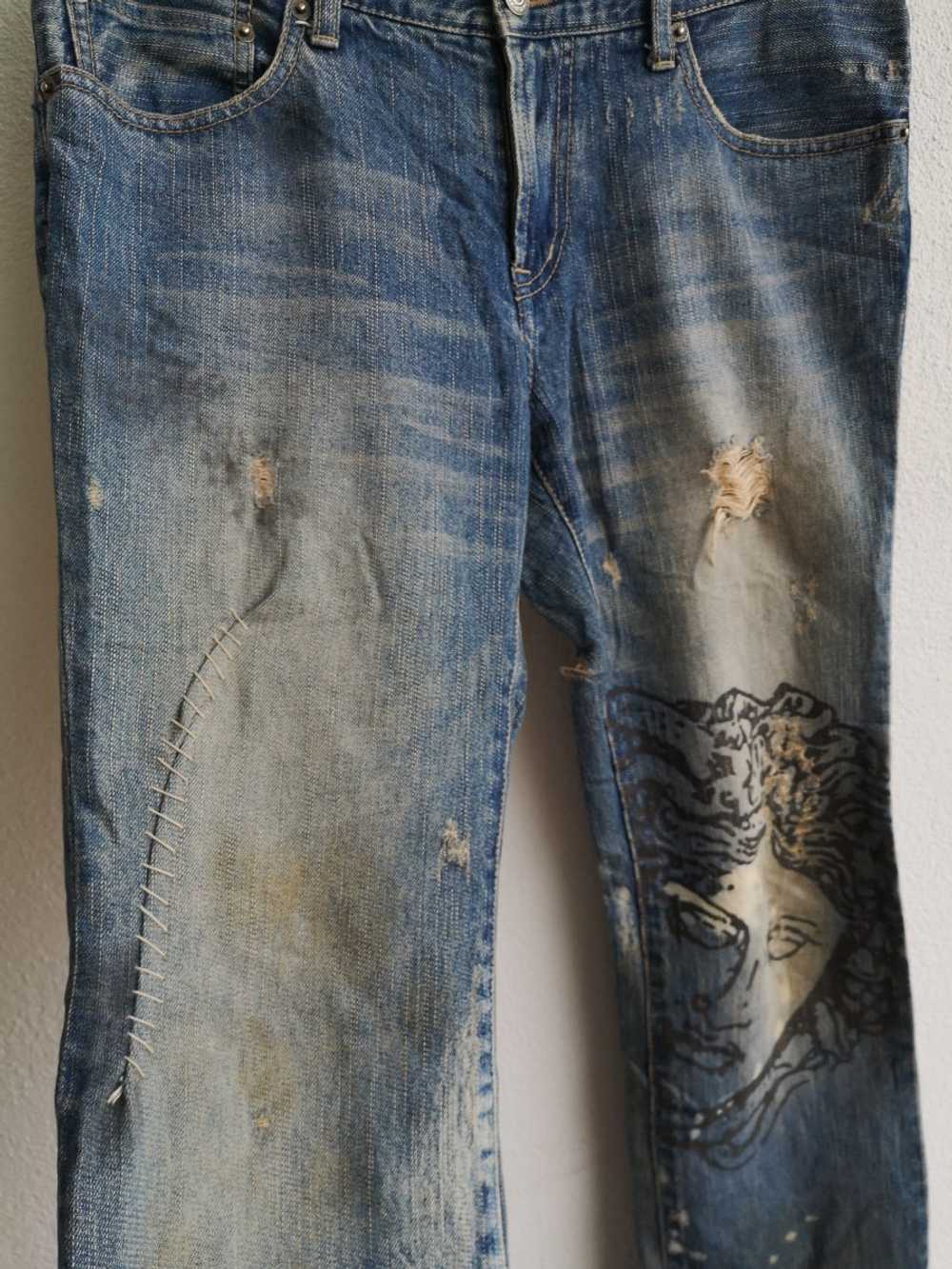 Distressed Denim - Distressed Versace Medusa Head… - image 12