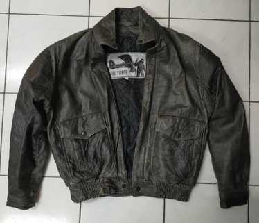 Leather Jacket - Airforce Leather Bomber Jacket - image 1