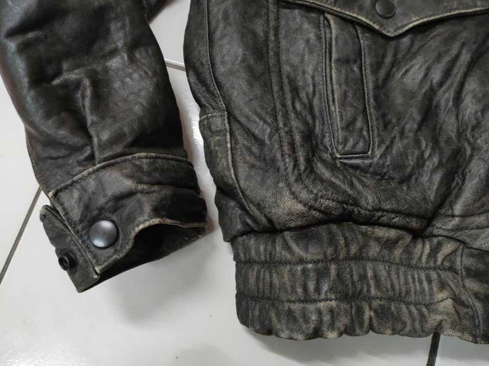 Leather Jacket - Airforce Leather Bomber Jacket - image 2